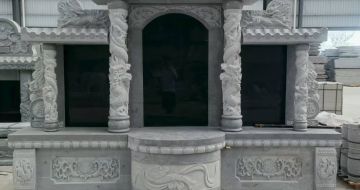 沧州 芝麻灰高档墓碑，土墓，可定制