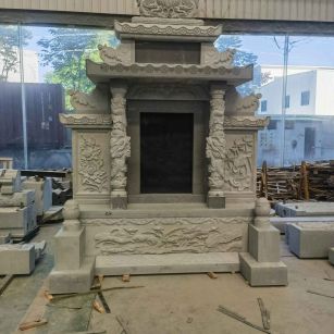 沧州 芝麻灰高档墓碑、土墓，一套也支持定做