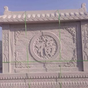 沧州 芝麻白花岗岩屏风，照壁，影壁