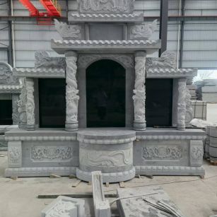 沧州 芝麻灰高档墓碑，土墓，可定制