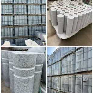 沧州 芝麻白花岗岩挡车柱、隔离柱多少钱