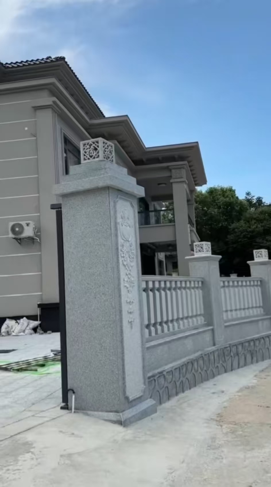 沧州 芝麻白别墅围墙栏杆，私人订制